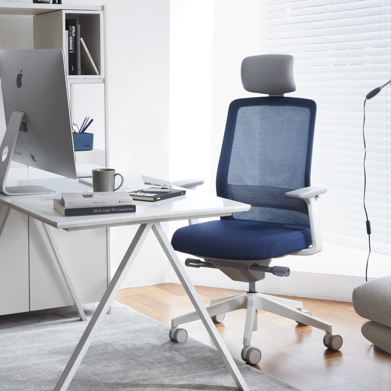Chaise de bureau ergonomique SIDIZ T40, Blanc, gris
