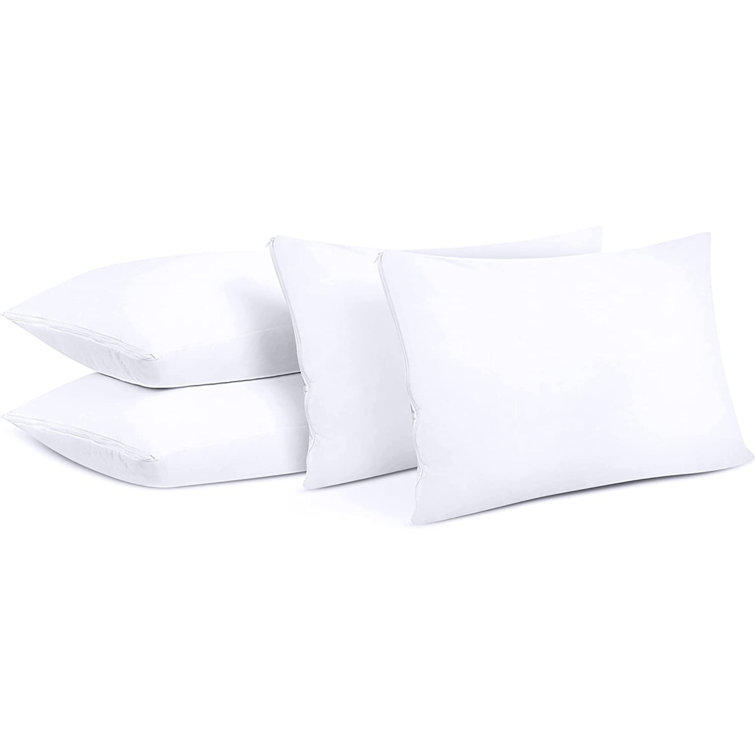 4 Pack Zippered Vinyl Pillow Covers Protects Against Bed Bugs & Dust Mites  Waterproof