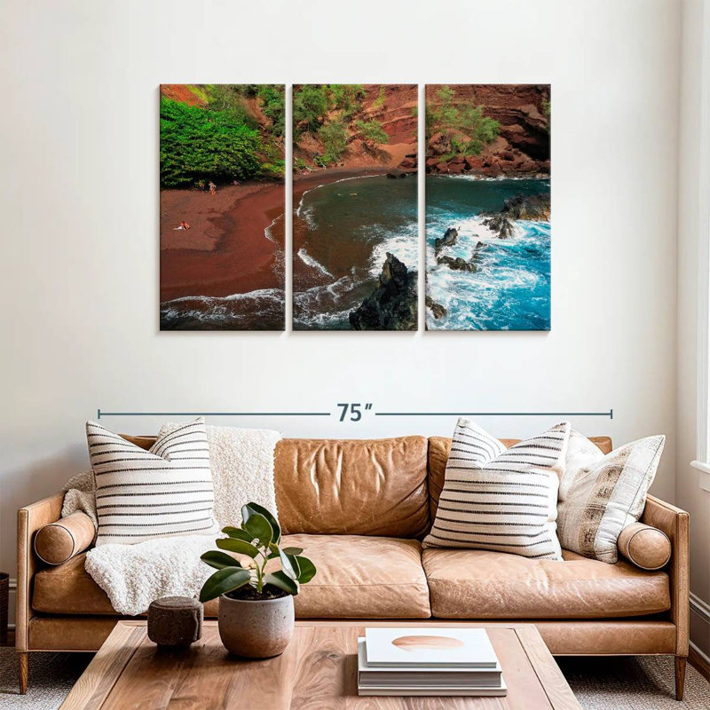 Sebbie Maui Red Beach, 36" H x 57" W