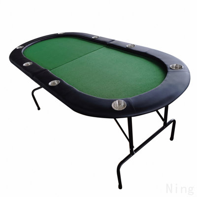 Table de poker pliable INO Design 73 po avec porte-gobelets # 16364 - vert