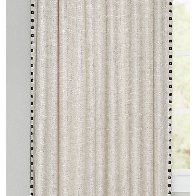 Liya Semi Sheer Curtain, Gray, 54'' W x 96'' L