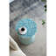 Table fuselée, tabouret d'appoint bleu - bord de mer avec incrustation, style de table