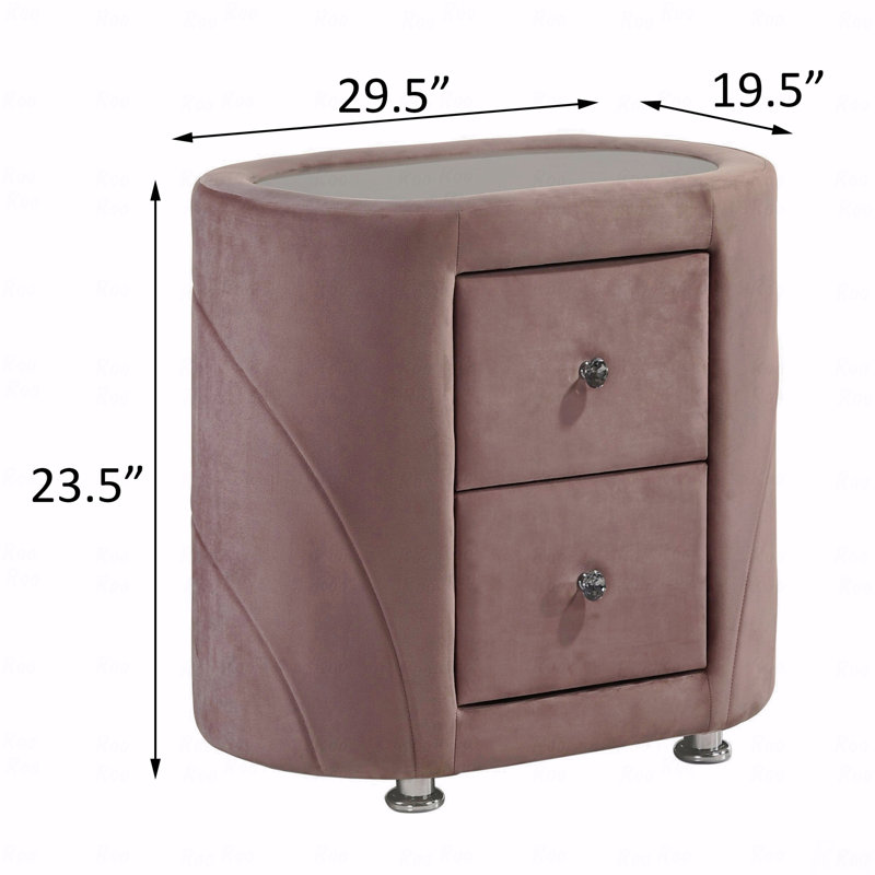2-Drawer Bedroom Nightstand