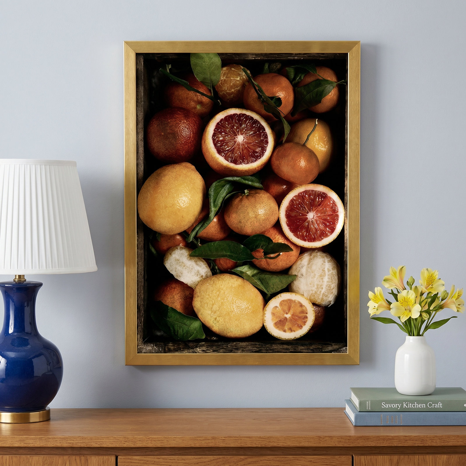 Fruit Still Life Canvas by Oliver Gal, Gold, 26" H x 18" W