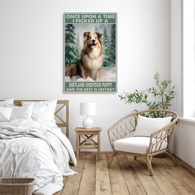 Marjae I Picked Up A Shetland Sheepdog On Canvas Print