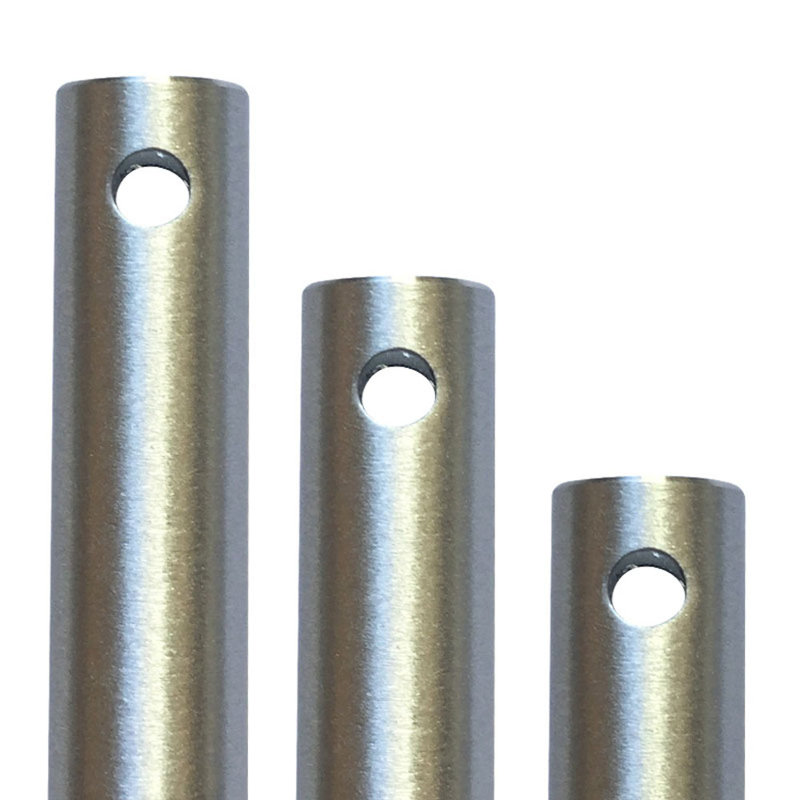 Down Rod, 24" H x 0.75" W x 0.75" D, Brushed Aluminum