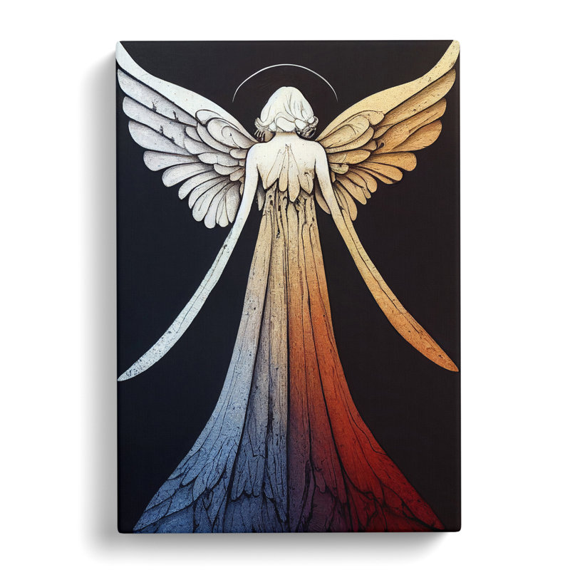 Peaceful Angel - Wall Art, Wrapped Canvas, 50cm H x 35cm W, No Matte