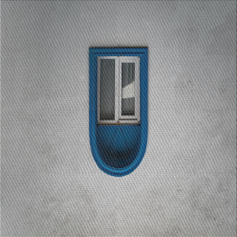 Tapis gris clair / bleu Power Loom, Carré 3 pi