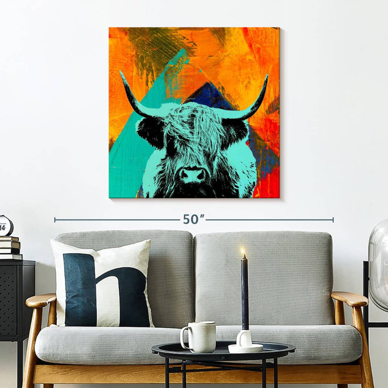 Brampt Highland Cow VI, H 30 po x l 30 po