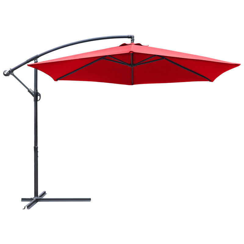 Parasol en porte-à-faux 10 pi Stuart, Rouge