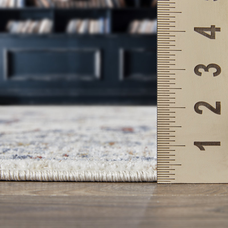 Tapis oriental en polypropylène tissé à la main Kelston, Tapis de couloir 2 pi x 6 pi 7 po