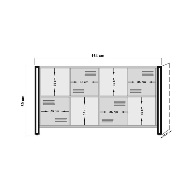 Ahkeem 164cm Sideboard