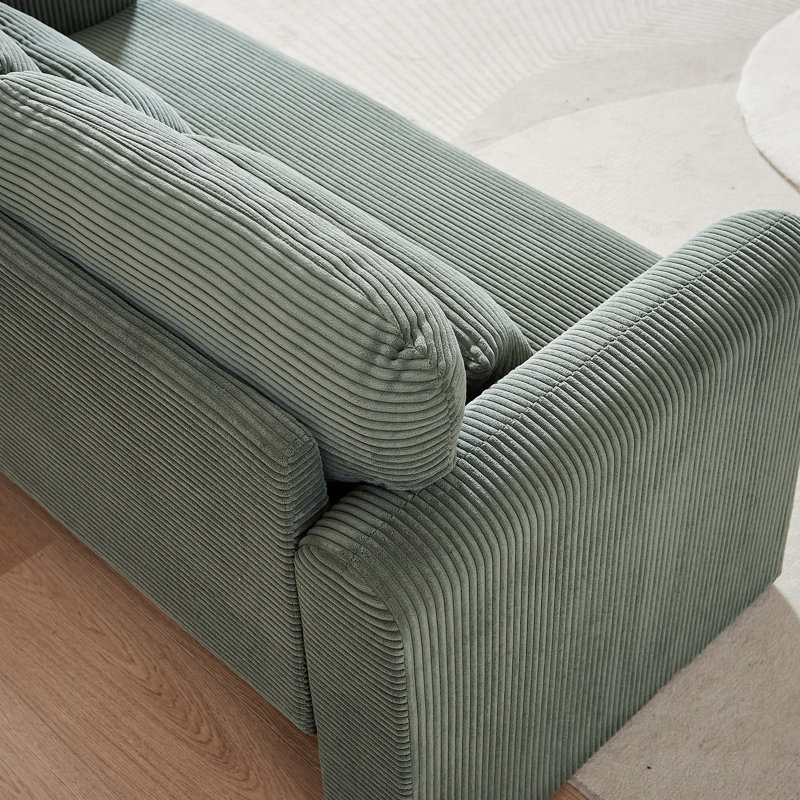 Ensemble de conversation en tissu rembourré Homans, Vert