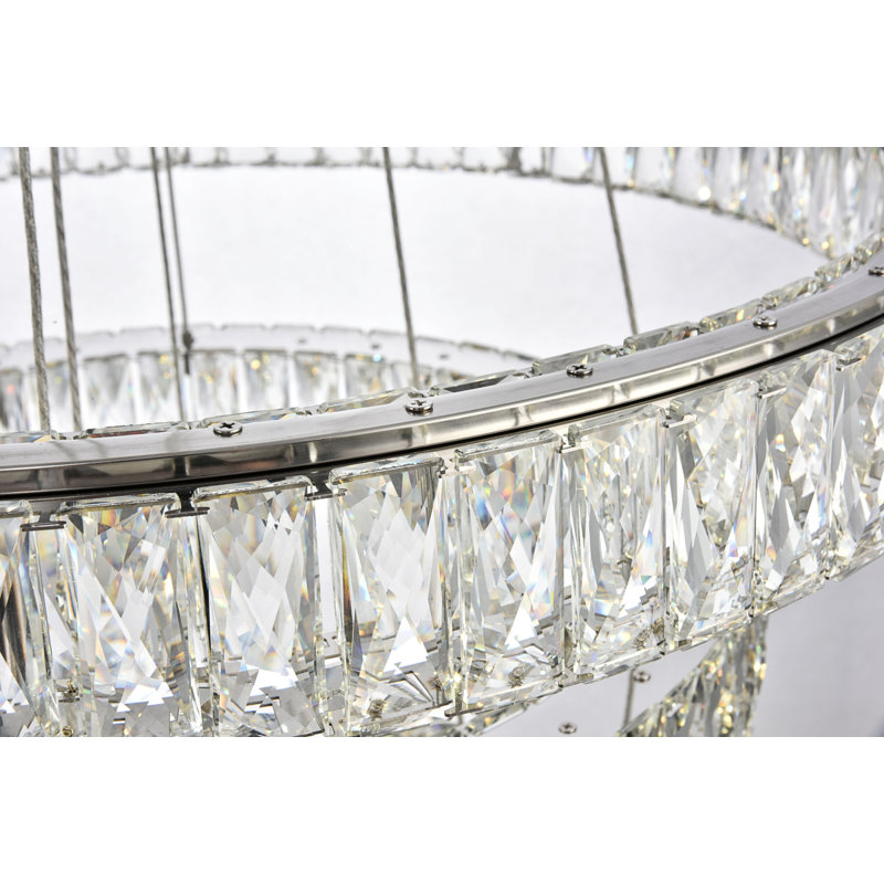 Maart Chandelier, Chrome, 21" H x 31.50" W x 31.50" D
