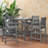 5 Pieces Adirondack Bar Chairs Set, HDPE Patio Bar Height Table And Chairs, Tall Adirondack Outdoor Bar Stools Set, HDPE Patio Bar Table Sets Furniture For Balcony, Garden, Pool, Smoke Gray