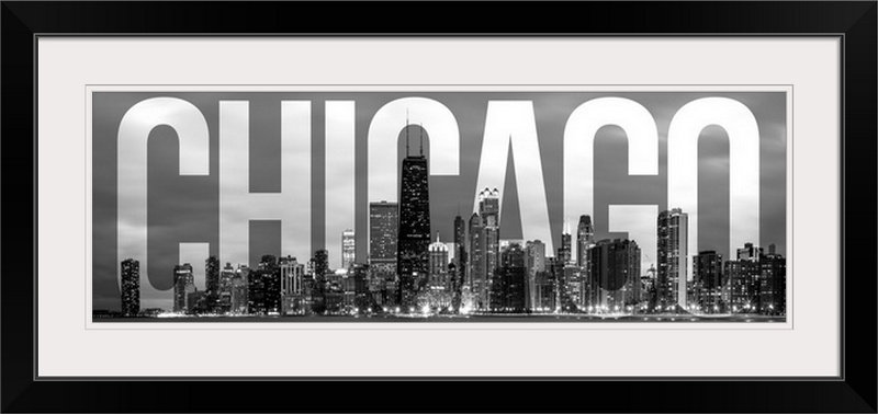 " Chicago Skyline, Transparent Overlay " Great Big Canvas 