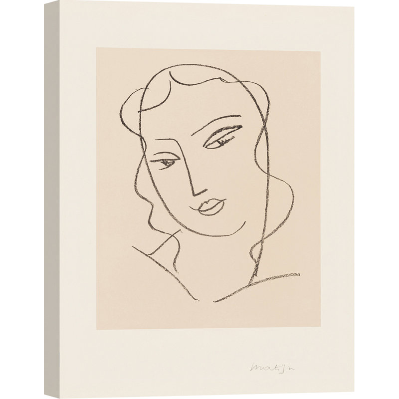 3HM7488 Portrait by Henri Matisse - Wrapped Canvas Print, 80 cm H x 60 cm W