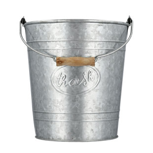 Poubelle galvanisée rustique 2 gallons