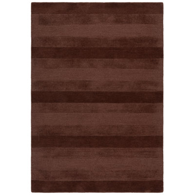 Tapis rayé en laine touffeté à la main Ebony 726