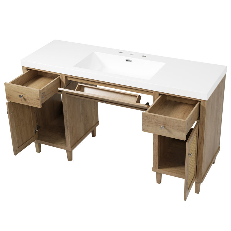 Meuble-lavabo de 60 po American Design, Natural