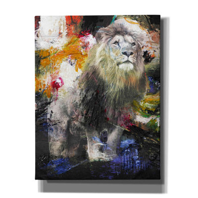 Lion sur toile par Design Fabrikken