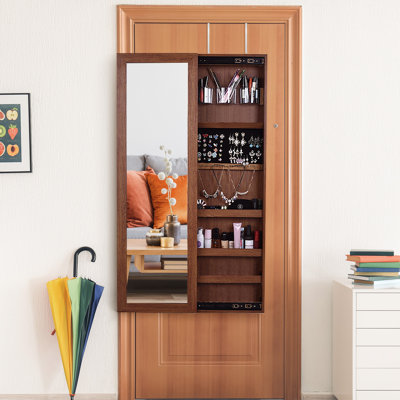 Armoire à bijoux murale moderne avec miroir