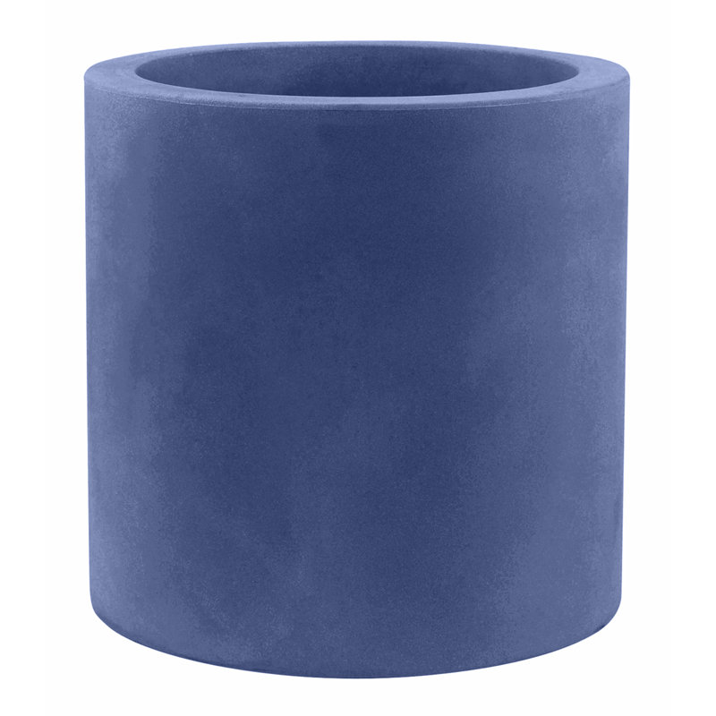 Cilindro Resin Pot Planter, White, 32" H x 31.5" W x 31.5" D