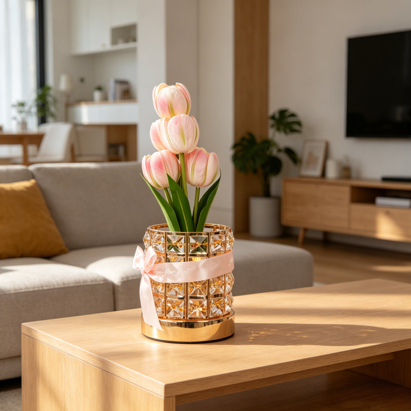 Lampe de table Tulip Flower Crystal