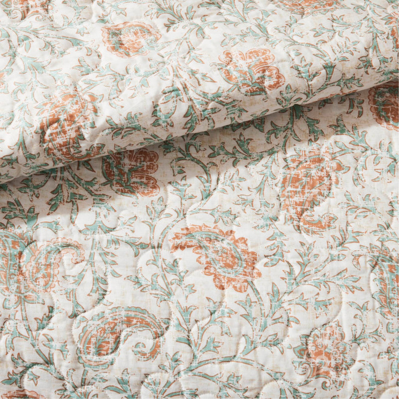 Ensemble de courtepointe réversible en coton percale avec coussins décoratifs, très grand californien et style campagnard