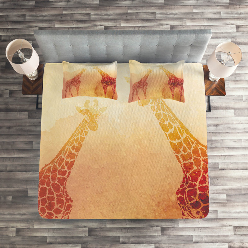 Safari Eclectic Polyester Coverlet, King Bedspread + 2 Shams
