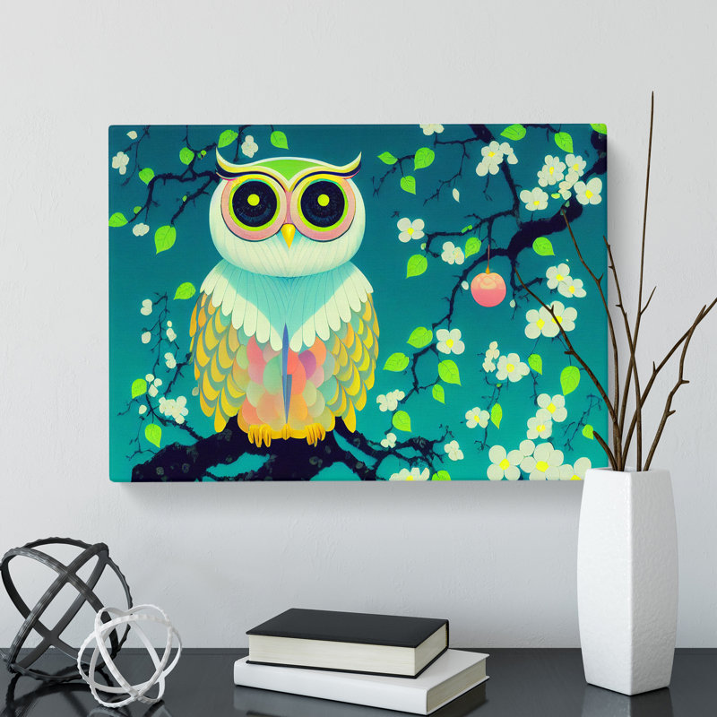 An Illuminating Owl - Wrapped Canvas, 50cm H x 76cm W x 3cm D