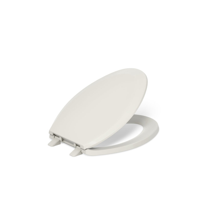 Lustra with Quick-Release Hinges Toilet Seat, Almond, Elongated