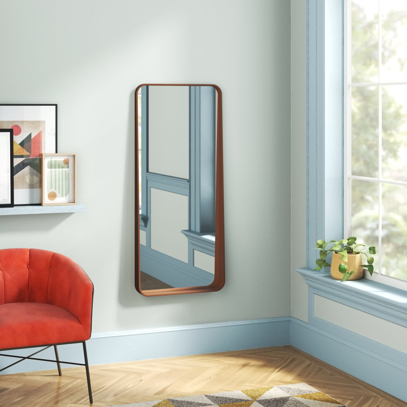 Isaiah Wood Flat Wall Mirror