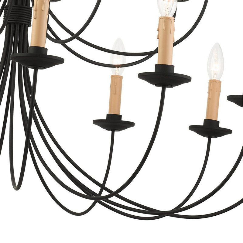 Analycia 24 - Light Dimmable Tiered Chandelier