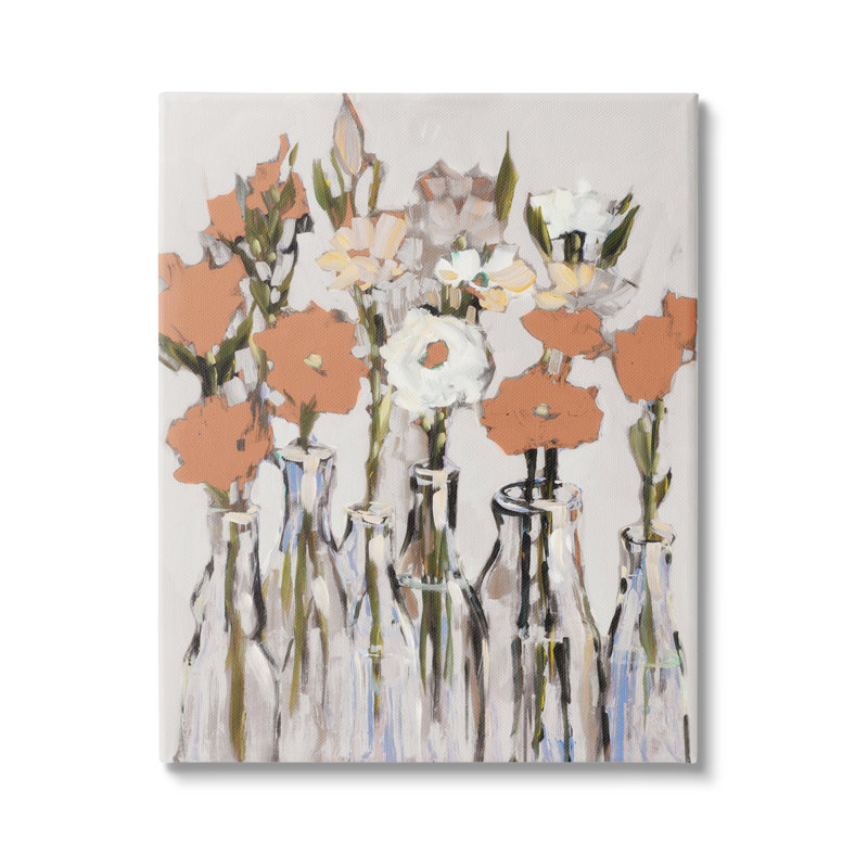 "Stupell Industries Modern Flower Vases", art mural sur toile par Jane Slivka, H 30 po x l 24 po x P 1,5 po