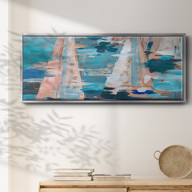 Pop Regatta I- Framed Canvas