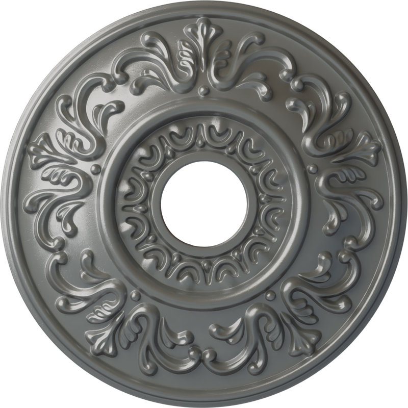 Endurathane Granada Ceiling Medallion, 19"OD x 1 1/2"P (Fits Canopies up to 7 1/8"), Hand-Painted Castle Stone Crackle Finish
