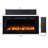 Alice 40 Inches Recessed Electric Fireplace, Flush Mounted for 2 X 6 Stud, Log Set & Crystal, 1500W Heater, Black-1630825745