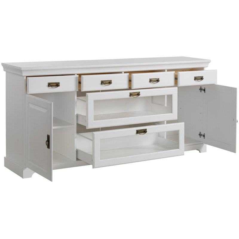 Staats 180cm Solid Wood Sideboard, White