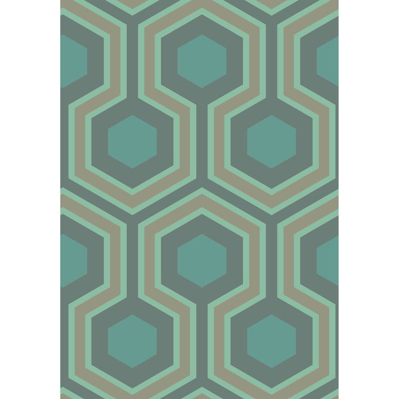 Hicks Grand Geometric Wallpaper Roll, Green