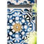 Ornement mural bleu, blanc et doré 9,5 po x 9,5 po. Cadre tendance pour la chambre à coucher. Complète les styles bohémiens. 95% bois de sapin, 5% papier. 5 livres. L 9,5 po x l 9,5 po x P 1,7 po.