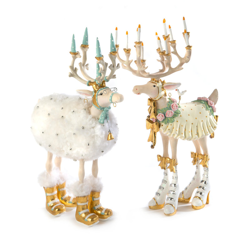 Patience Brewster Moonbeam Blitzen Reindeer Figure