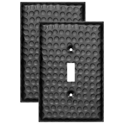 Hand Hammered 1-Gang Toggle Light Switch Standard Wall Plate