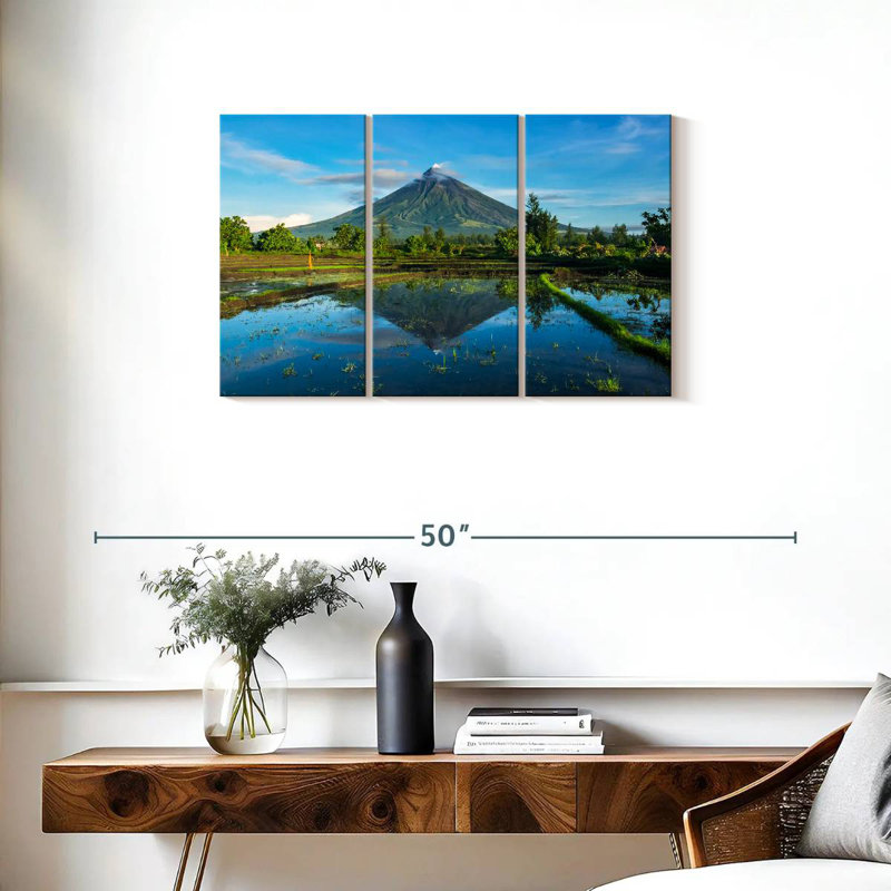 Mayon Volcano Reflection, 20" H x 33" W