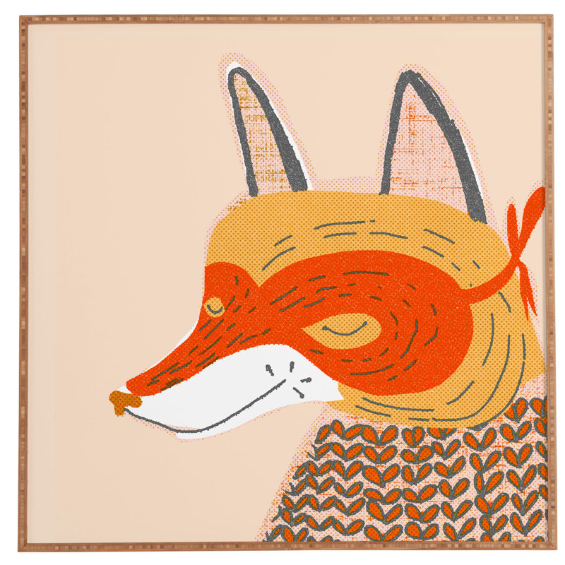« mr fox-picture », impression sur bois, H 20" x l 20" x P 1"