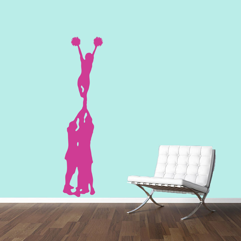 Décalcomanie murale à fixation claques Harvell, Rose vif