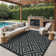 Shimeek Outdoor Mat for Patio Clearance, Waterproof Reversible Plastic Camping Rugs,Black & Gray