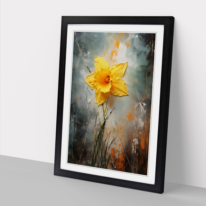 Single Picture Frame Print on Wood, Black Framed, 46cm H x 34cm W