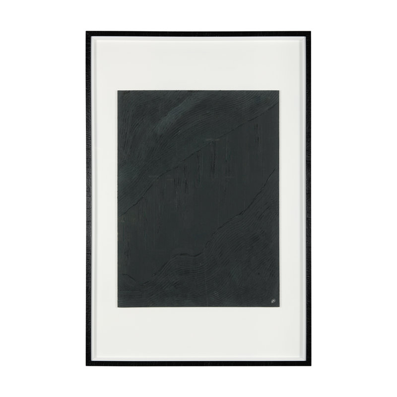 «Slate II», une œuvre d'art originale sous verre faite à la main, Ardoise II