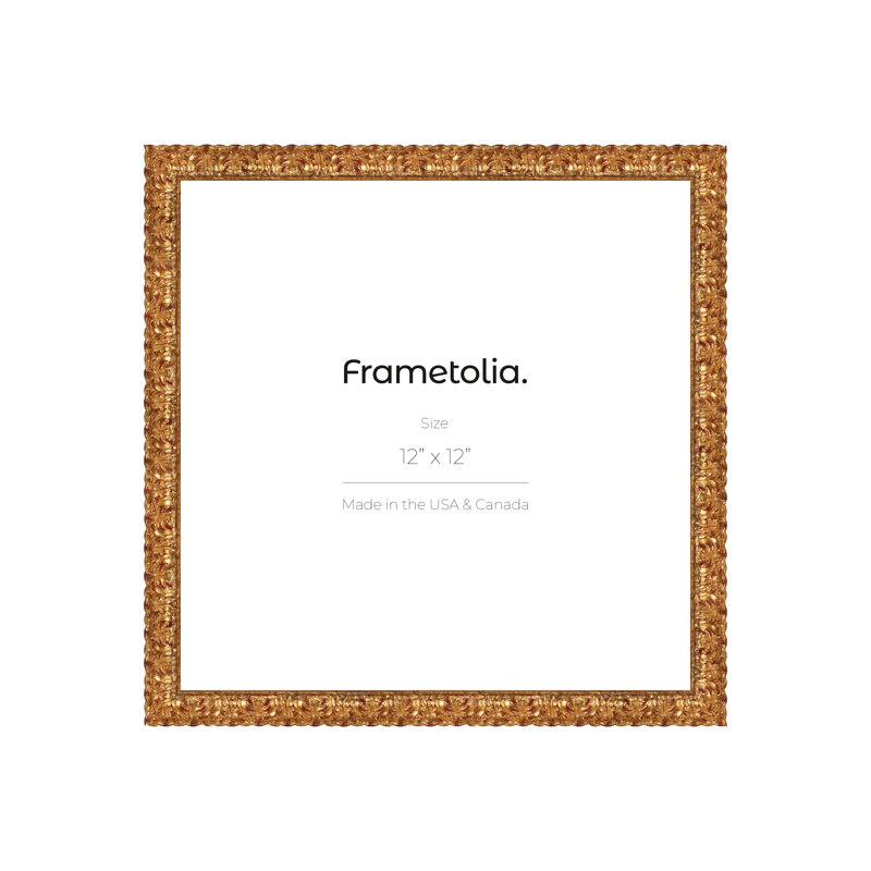 Cadre mural Frametolia Golden Age - largeur 1-1 / 2 po - sans passe-partout, Doré, 12 po x 12 po